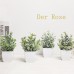 6 Packs Small Fake Plants Artificial Greenery Eucalyptus Plants in Pots for Bedroom Living Room Decor