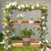 Der Rose 3 Pack 24ft Artificial Flower Garland Fake Rose Vine Hanging Silk Flowers for Wedding Arch Backdrop Table Party Wall Decoration (White& Pink)