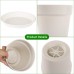 Der Rose 6.5/5.5 Inch Plastic Planter 6 Set Pots for Flower Plants with Drainage Hole and Tray, Modern Decorative Pots for All Plants, Flowers, Herbs, Succulent (Cream White)