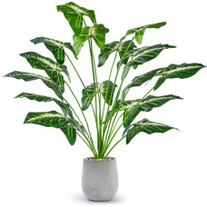 Der Rose 27" Small Fake Plants Artificial Potted Greenery Plant for Office Desk Home Bathroom Decor